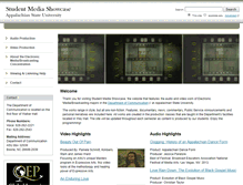 Tablet Screenshot of mediashowcase.appstate.edu